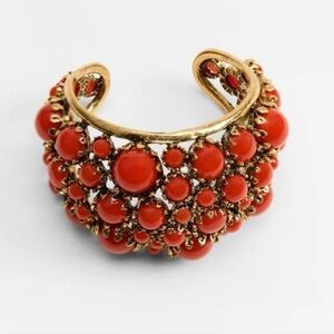 NWOT. Zara Red Rigid Metal Bracelet.
